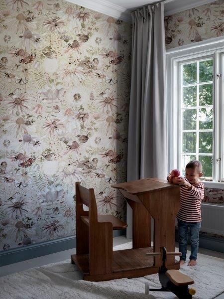 Meadow mural van Borastapeter bloemen behang voor meisjeskamer en babykamer 9434W