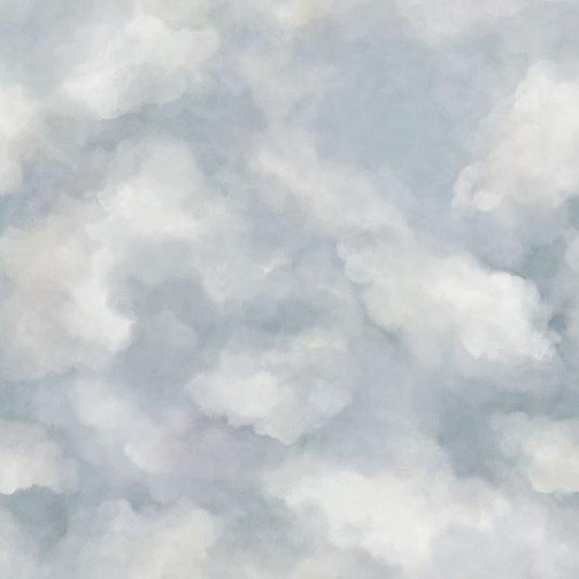 Sky mural van Borastapeter wolken behang voor neutrale kinderkamer en babykamer 9559W