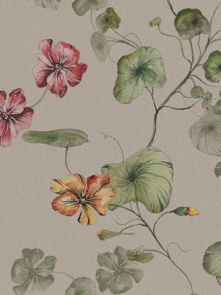 My Feldt Trädgårdskrasse borastapeter mural bloemen meisjeskamer en babykamer 9577w beige