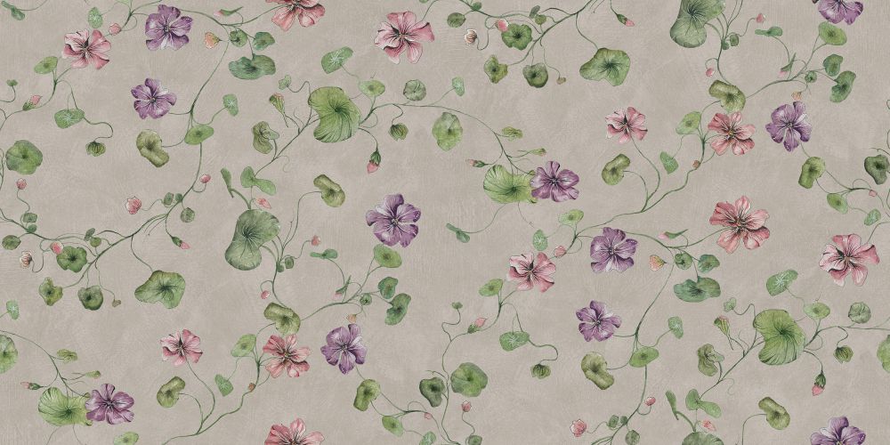 My Feldt Violetta borastapeter bloemen mural voor meisjeskamer en babykamer 9578W 