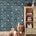 Annet Weelink vintage cartoon behang voor de kinderkamer blauw jongenskamer petrol 