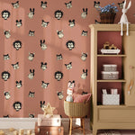 Annet Weelink vintage cartoon behang voor de kinderkamer jongenskamer terra