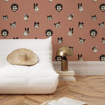 Annet Weelink vintage cartoon behang voor de kinderkamer jongenskamer terra