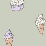 Ice Cream behang voor de kinderkamer annet weelink kids wallpaper groen
