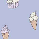 Ice Cream behang voor de kinderkamer annet weelink kids wallpaper lila