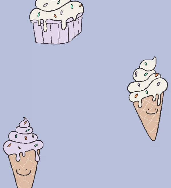 Ice Cream behang voor de kinderkamer annet weelink kids wallpaper lila