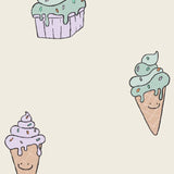 Ice Cream behang voor de kinderkamer annet weelink kids wallpaper off white