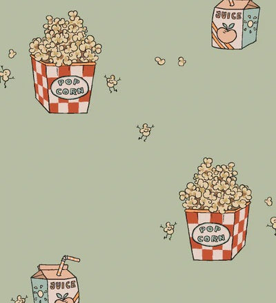 Popcorn behang voor de kinderkamer groen annet weelink