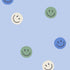 Annet Weelink smiley behang voor de kinderkamer blauw smiley wallpaper kidsroom blue