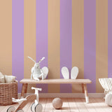 Annet Weelink Wallpaper Adeline Stripe - Beige/Lila