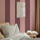 Annet Weelink Behang Adeline Stripe - Pink/Aubergine