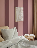 Annet Weelink Behang Adeline Stripe - Pink/Aubergine