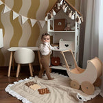 Annet Weelink Sway Stripe waves behang voor de kinderkamer okergeel  jongenskamer meisjeskamer neutrale kinderkamer