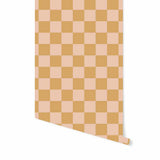 May and Fay Checkers ruiten behang Golden kinderkamer tienerkamer