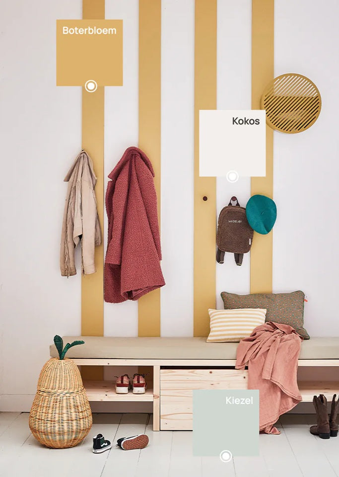 Bibelotte verf kiezel  voor de kinderkamer lichtgroen