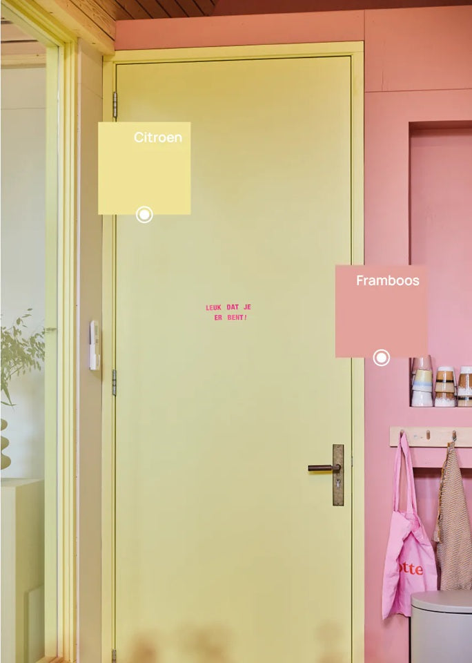 Bibelotte verf voor de kinderkamer framboos roze