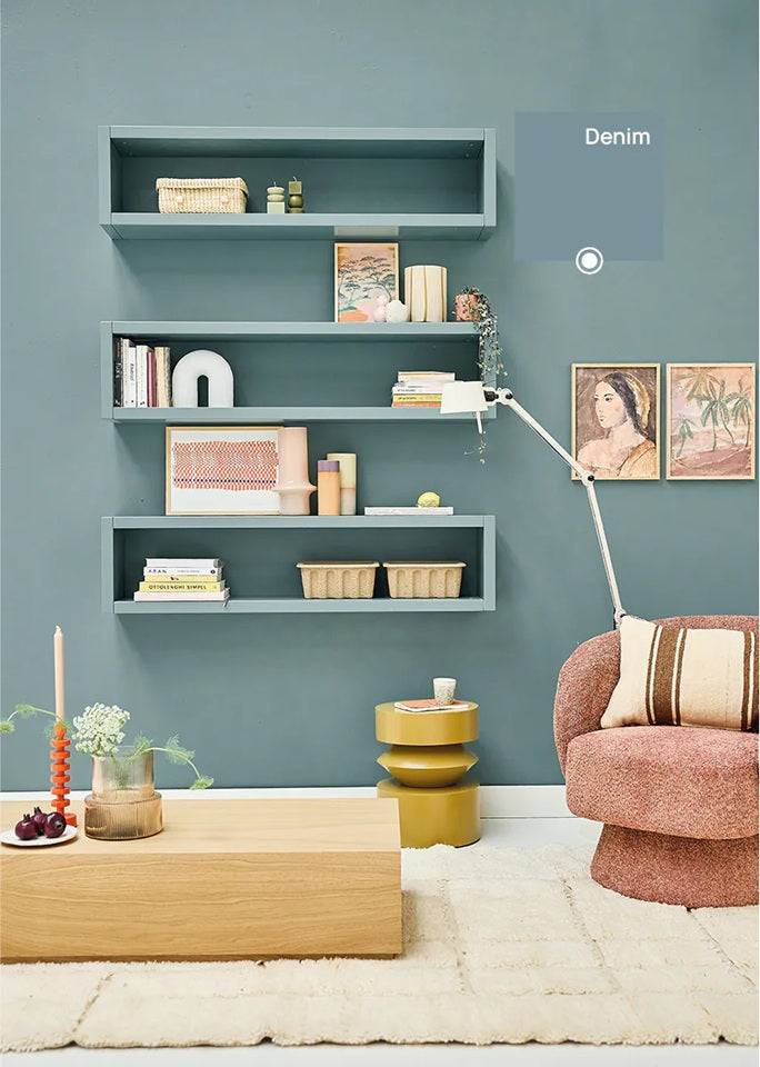 Bibelotte verf voor de kinderkamer denim blauw