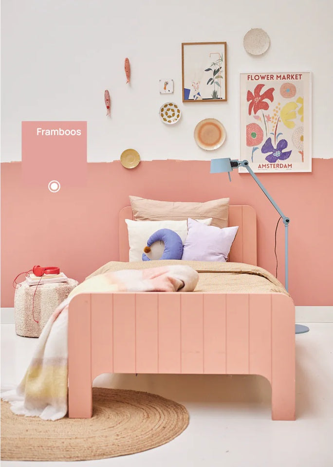 Bibelotte verf voor de kinderkamer framboos roze