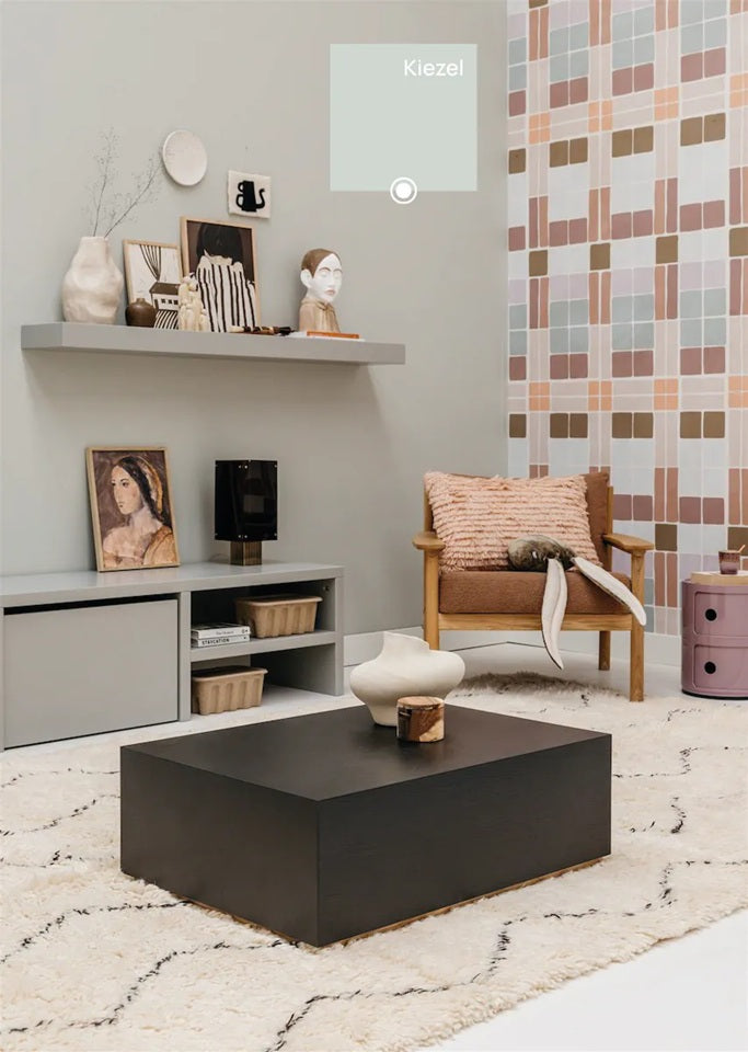 Bibelotte verf kiezel  voor de kinderkamer lichtgroen