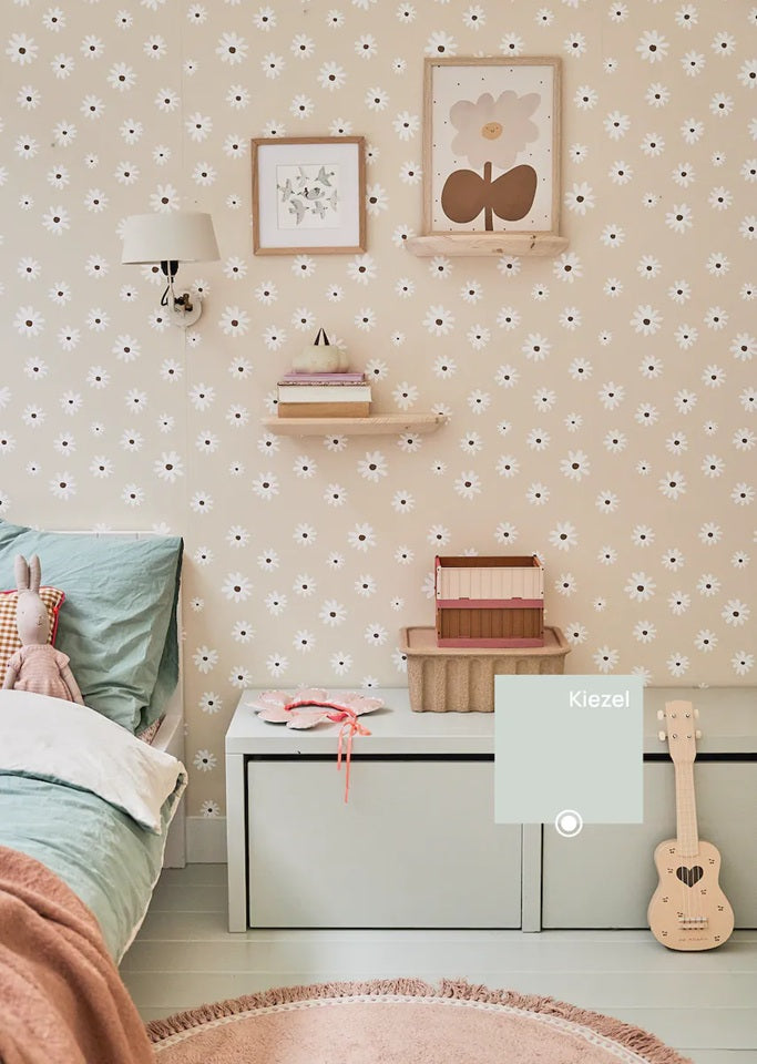 Bibelotte verf kiezel  voor de kinderkamer lichtgroen