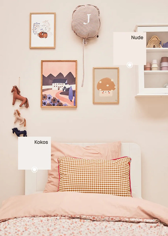 Bibelotte verf voor de kinderkamer poederroze nude