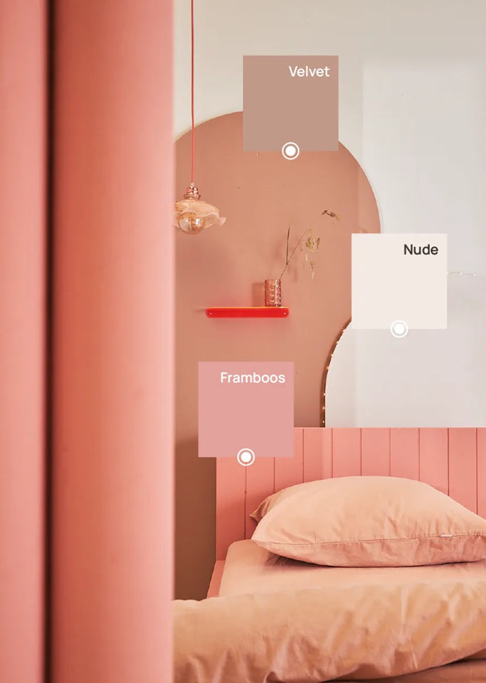 Bibelotte verf voor de kinderkamer framboos roze