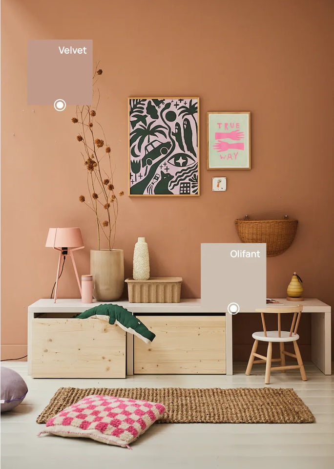 Bibelotte Verf voor de kinderkamer grijs olifant