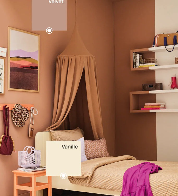 Bibelotte verf voor de kinderkamer velvet taupe 