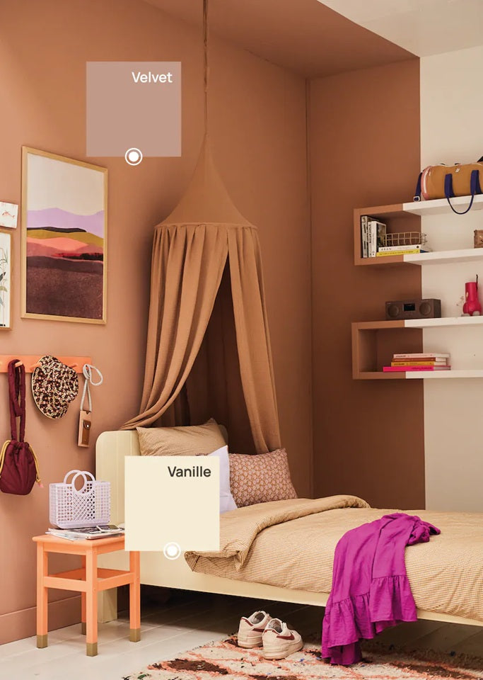 Bibelotte verf voor de kinderkamer velvet taupe 