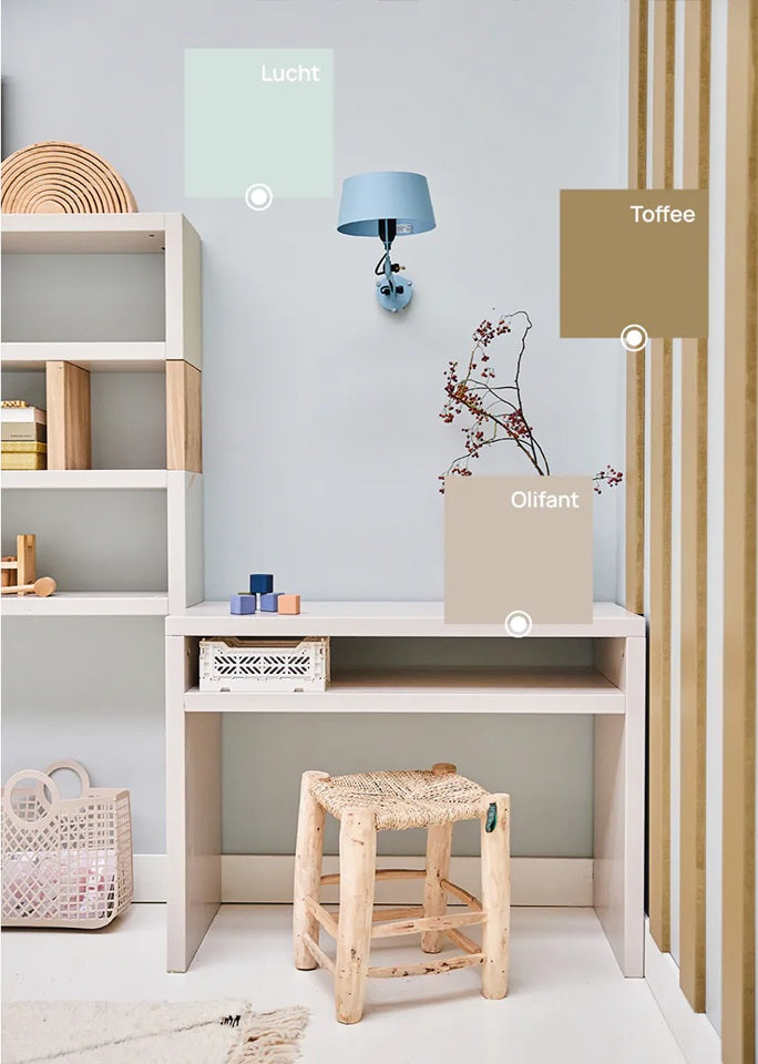 Bibelotte verf voor de kinderkamer lichtblauw lucht