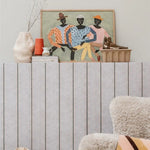 Bibelotte behang voor de kinderkamer Chevron strepen denim blauw