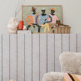 Bibelotte behang voor de kinderkamer Chevron strepen denim blauw
