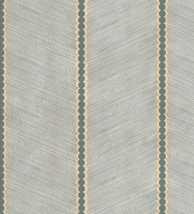Bibelotte behang voor de kinderkamer Chevron strepen denim blauw