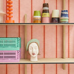 Bibelotte behang voor de kinderkamer Chevron strepen sienna rood bruin