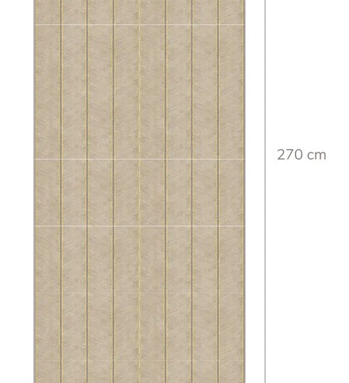 Bibelotte behang voor de kinderkamer Chevron strepen taupe