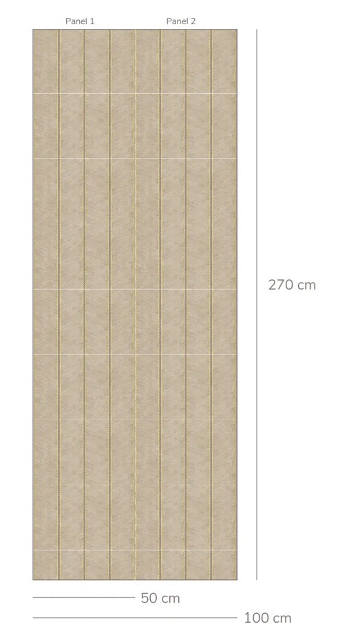 Bibelotte behang voor de kinderkamer Chevron strepen taupe
