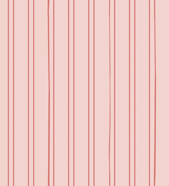 Bibelotte behang gestreept roze meisjeskamer babykamer