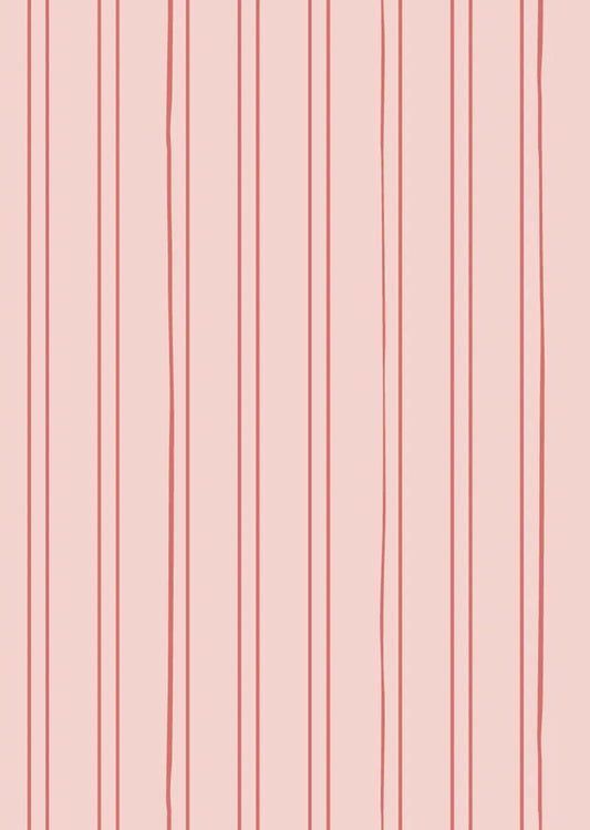 Bibelotte behang gestreept roze meisjeskamer babykamer