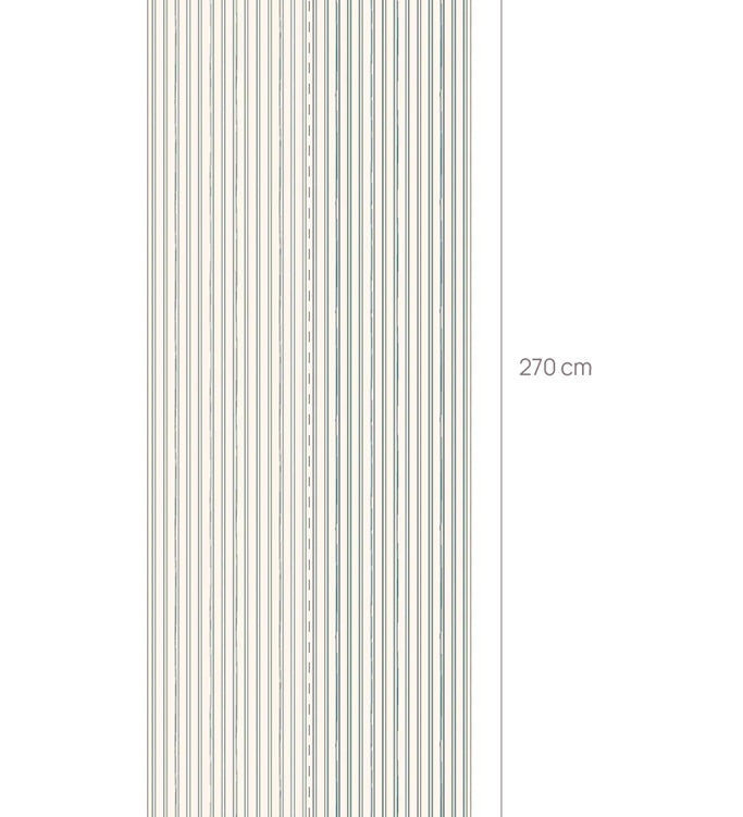 Bibelotte Wallpaper Striped - Petrol