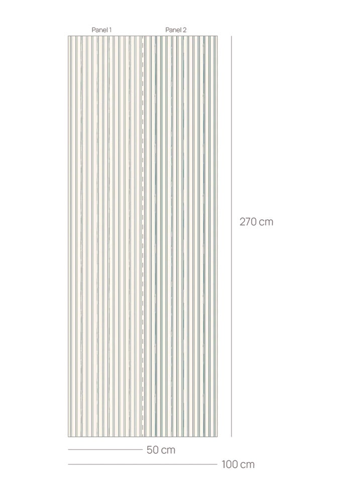 Bibelotte Wallpaper Striped - Petrol