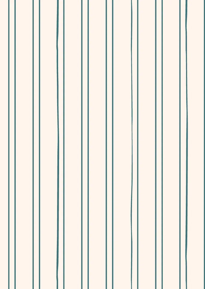 Bibelotte Wallpaper Striped - Petrol