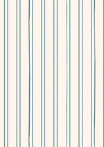 Bibelotte Wallpaper Striped - Petrol