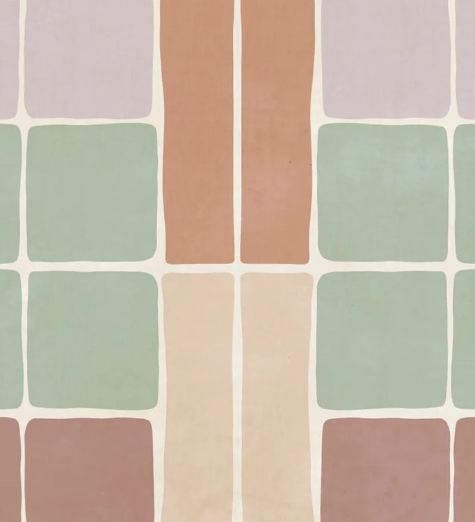 Bibelotte Patchwork behang voor de kinderkamer blush
