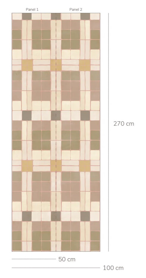 Bibelotte Patchwork behang voor de kinderkamer poeder