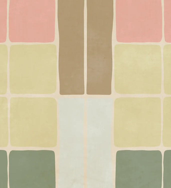 Bibelotte Patchwork behang voor de kinderkamer retro