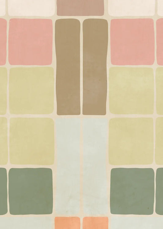 Bibelotte Patchwork behang voor de kinderkamer retro