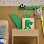 Bibelotte behang voor de kinderkamer terrazzo olijf