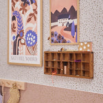 Bibelotte behang voor de kinderkamer terrazzo olijf