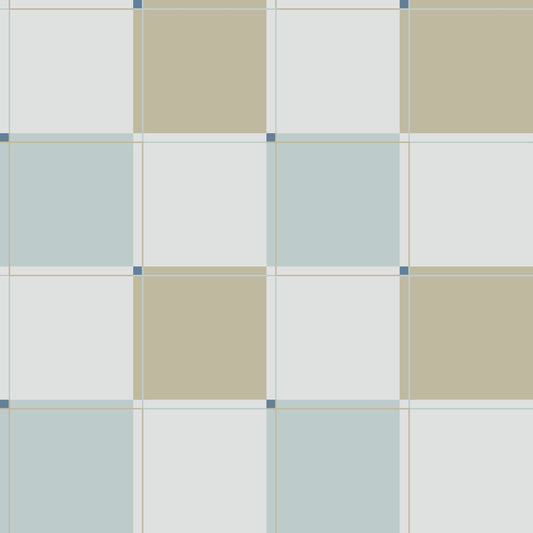 Blokken behang kinderkamer jongenskamer tienerkamer blauw groen 