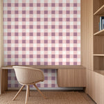 Blokken behang kinderkamer meisjeskamer tienerkamer roze mauve